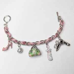 Sarina Charm Bracelet - High Heel Purse Comb Hair Dryer